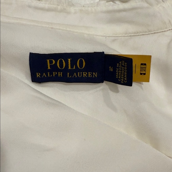Ralph Lauren Polo ruffle collar button down blouse Size XXL - Picture 4 of 11